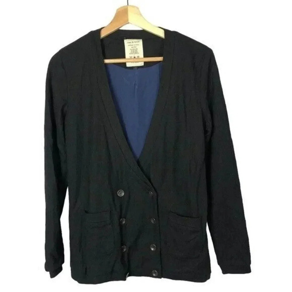 Rag & Bone Black Wool Double Breasted Cardigan Sweater 6 - Picture 1 of 3